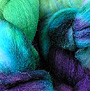 Blue Faced Leicester Lime and Violet Roving