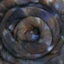 Mahogany Hand Dyed  Blue Face Leicester Roving by Lisa Souza