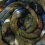Petroglyph Hand Dyed  Blue Face Leicester Roving by Lisa Souza