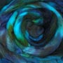 South Pacific Hand Dyed  Blue Face Leicester Roving by Lisa Souza