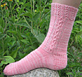 Sivia Harding Sock Kit using Hand Dyed Yarn by Lisa Souza