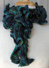 Scarf pattern using hand dyed yarn by Lisa Souza