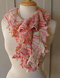 Twist Again Scarf Pattern using Hand Dyed Yarns from Lisa Souza
