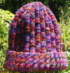 Reversible Hat using hand dyed Sock! yarn