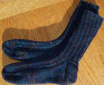Socks from hand dyed Wild Things Sock Yarn